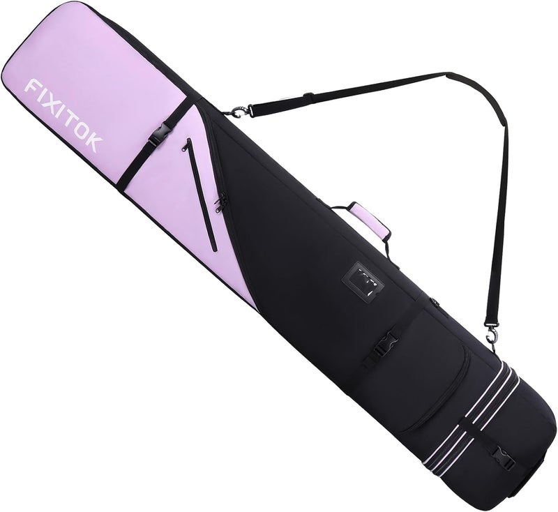 FIXITOK Snowboard & Ski Bag for Air Travel, Waterproof Full Padded Snowboard Bag Fit Board, Boots, Clothes, Helmet and Gear, Adjustable Length Ski Bag(157CM-181CM) - Image 1